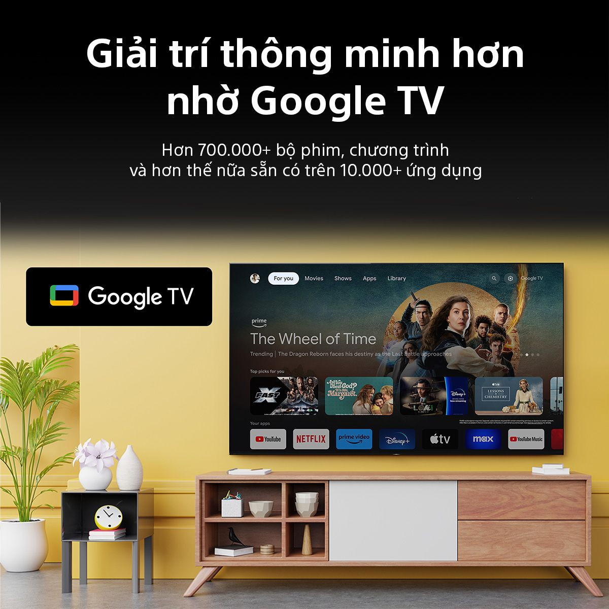 TV Sony 55-Inch 4K K-55S30 Bravia 3 - GoogleTV; LED Nền 50Hz; 4K HDR X1; Triluminos Pro; Motionflow XR200; HDR10 HLG Dolby Vision; Dolby Atmos 2.0 20W; Wi-Fi 6; BT5.3