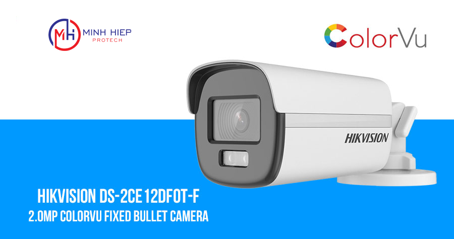 Camera HDTVI ColorVu 2.0MP thân trụ HIKVISION DS-2CE12DF0T-F