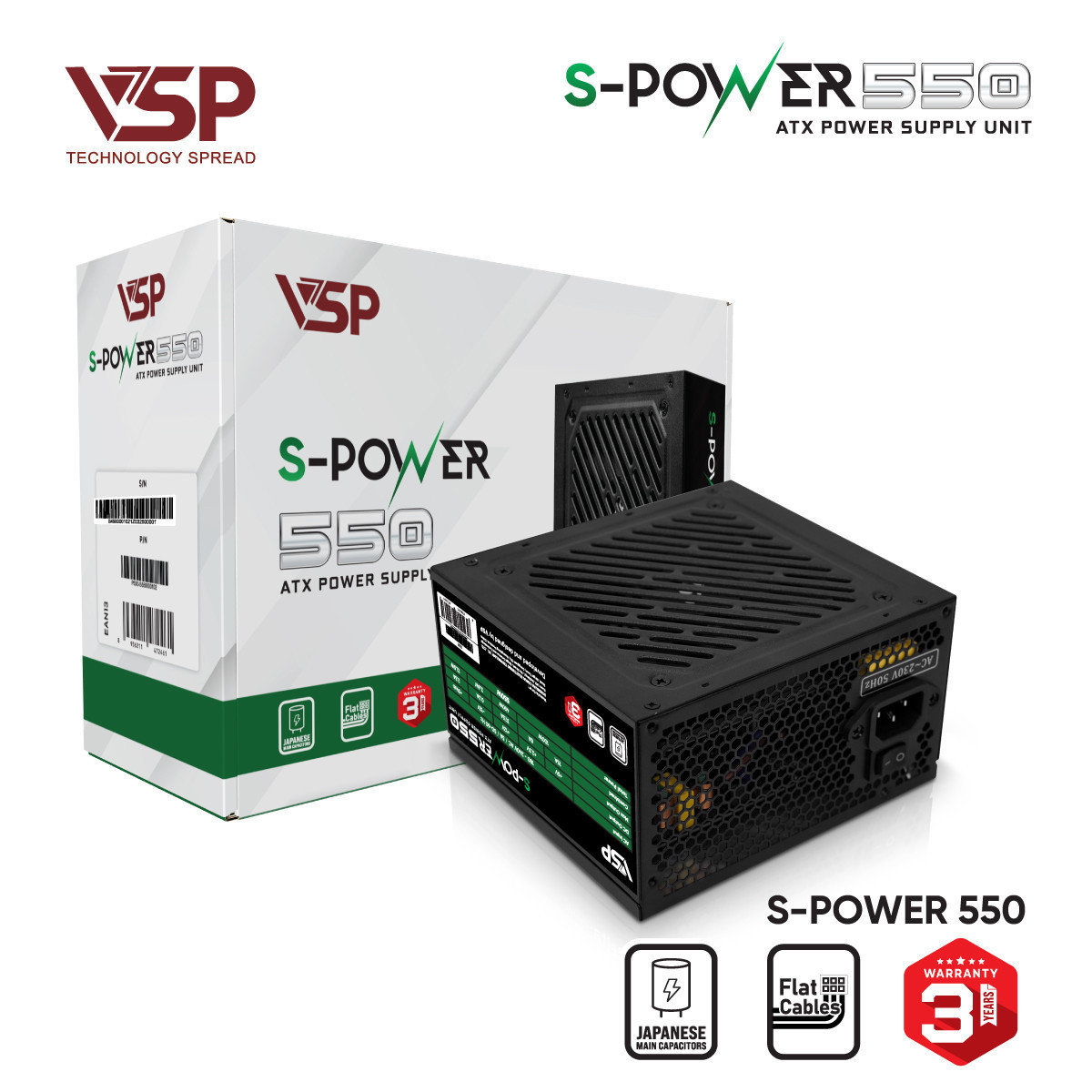 Nguồn máy tính VSP S-Power 550