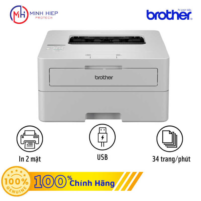 Máy In Laser Đơn Năng Brother HL-B2100D - In 2 Mặt Tự Động, Tốc Độ 34 Trang/Phút
