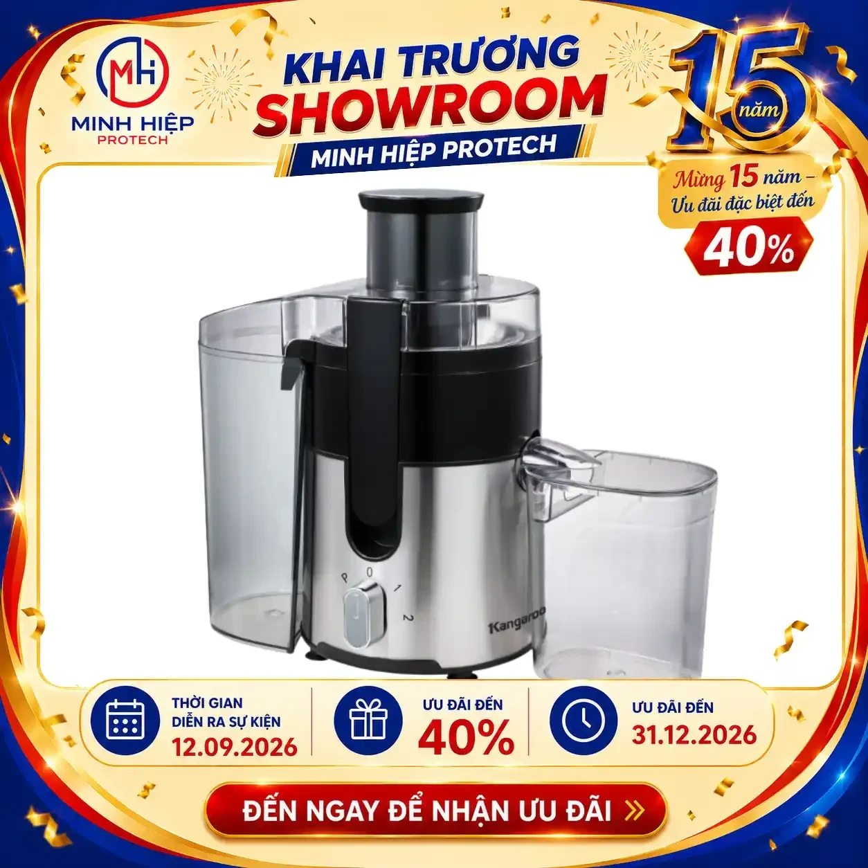 Máy ép trái cây Kangaroo KGFJ8M1G 800W