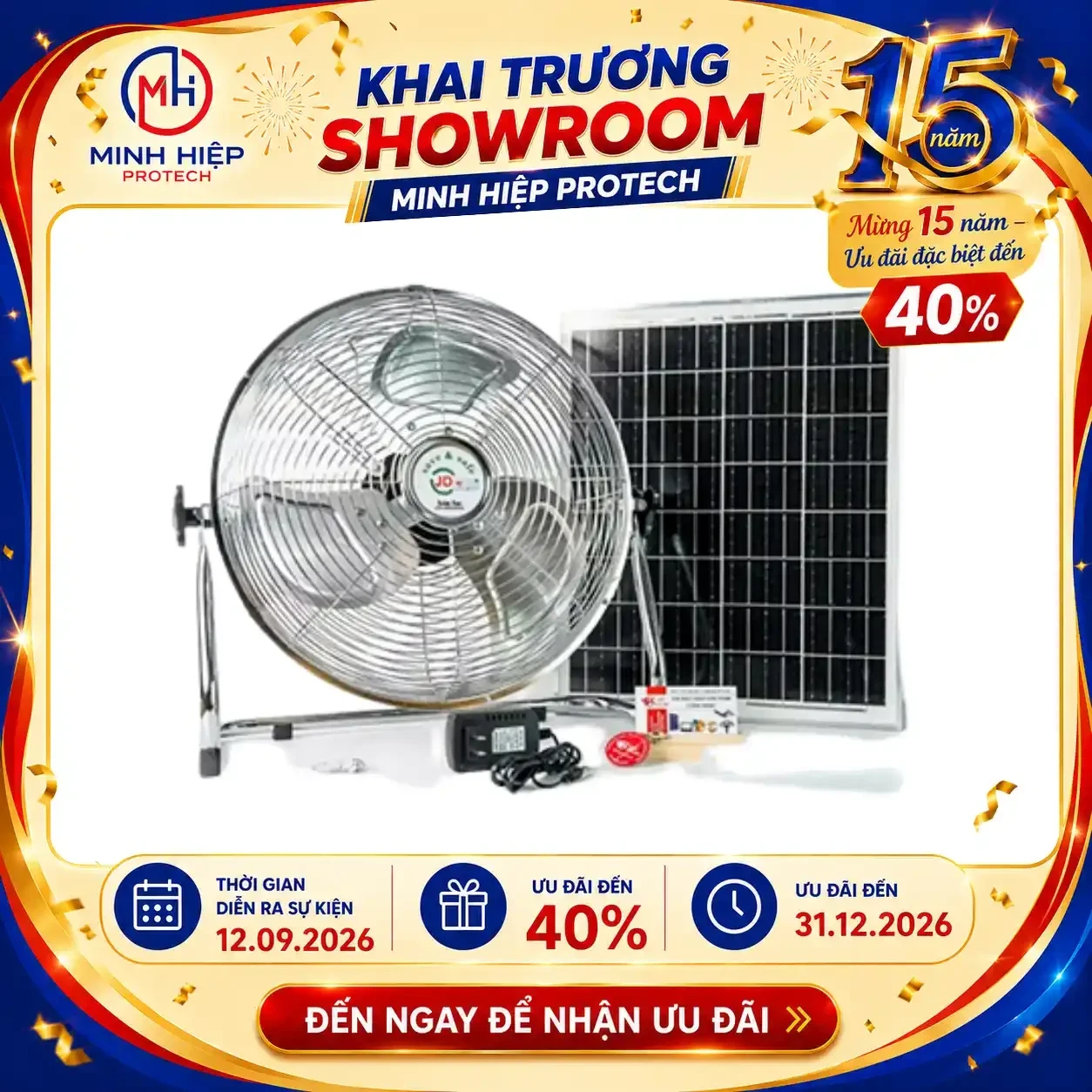Quạt tích điện NLMT 16-inch Sinic-QQ-16 Fan