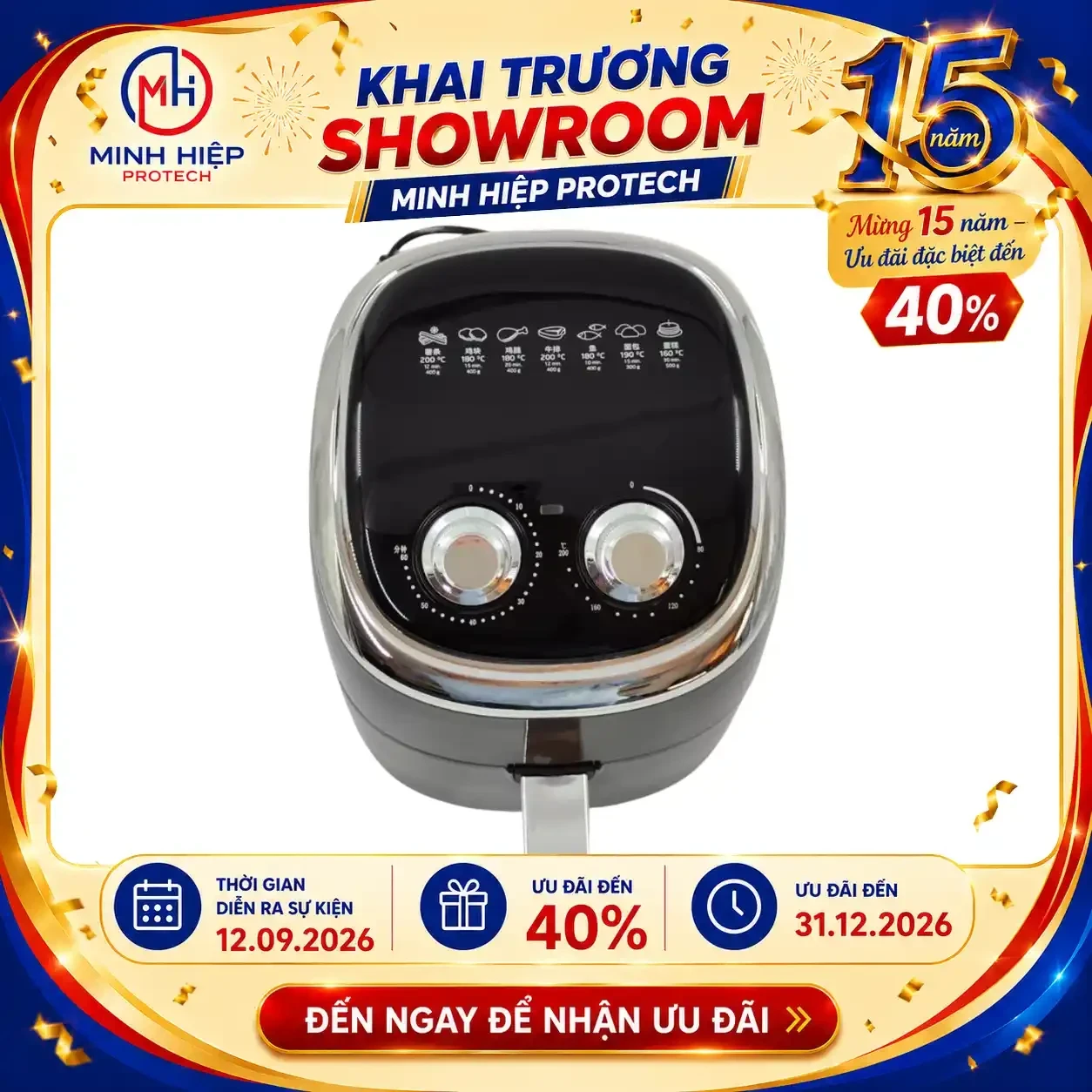 Nồi chiên không dầu Canaval CA-909LUX 10L