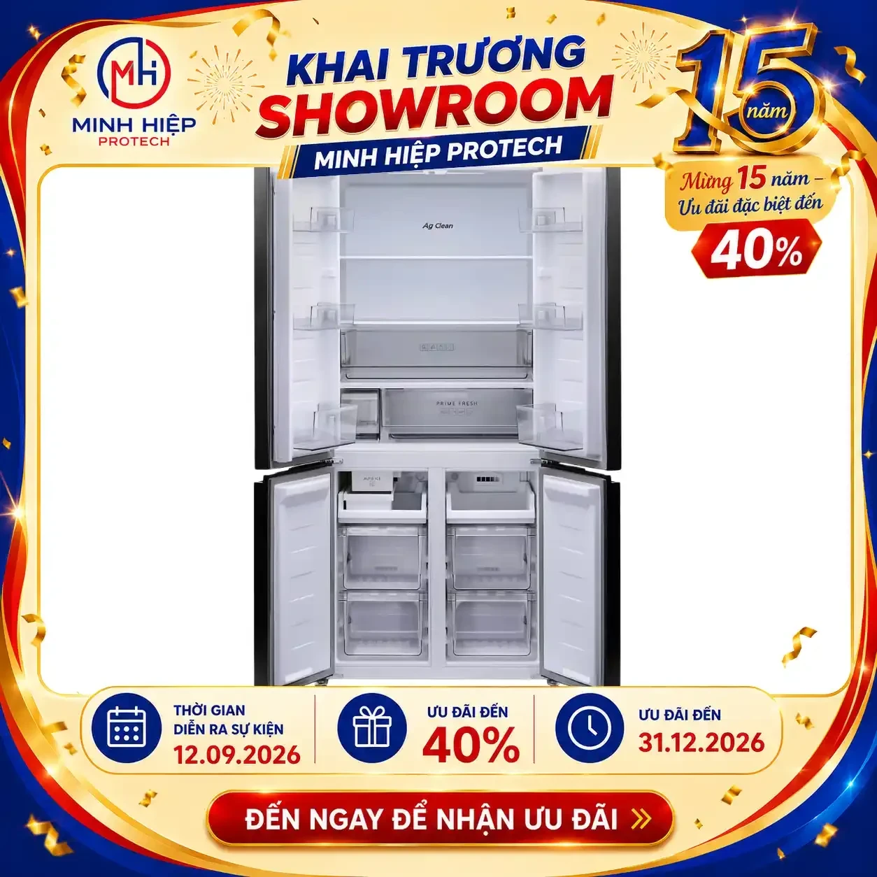 Tủ lạnh Panasonic 4 cánh 482L NR-XZ550HGKV