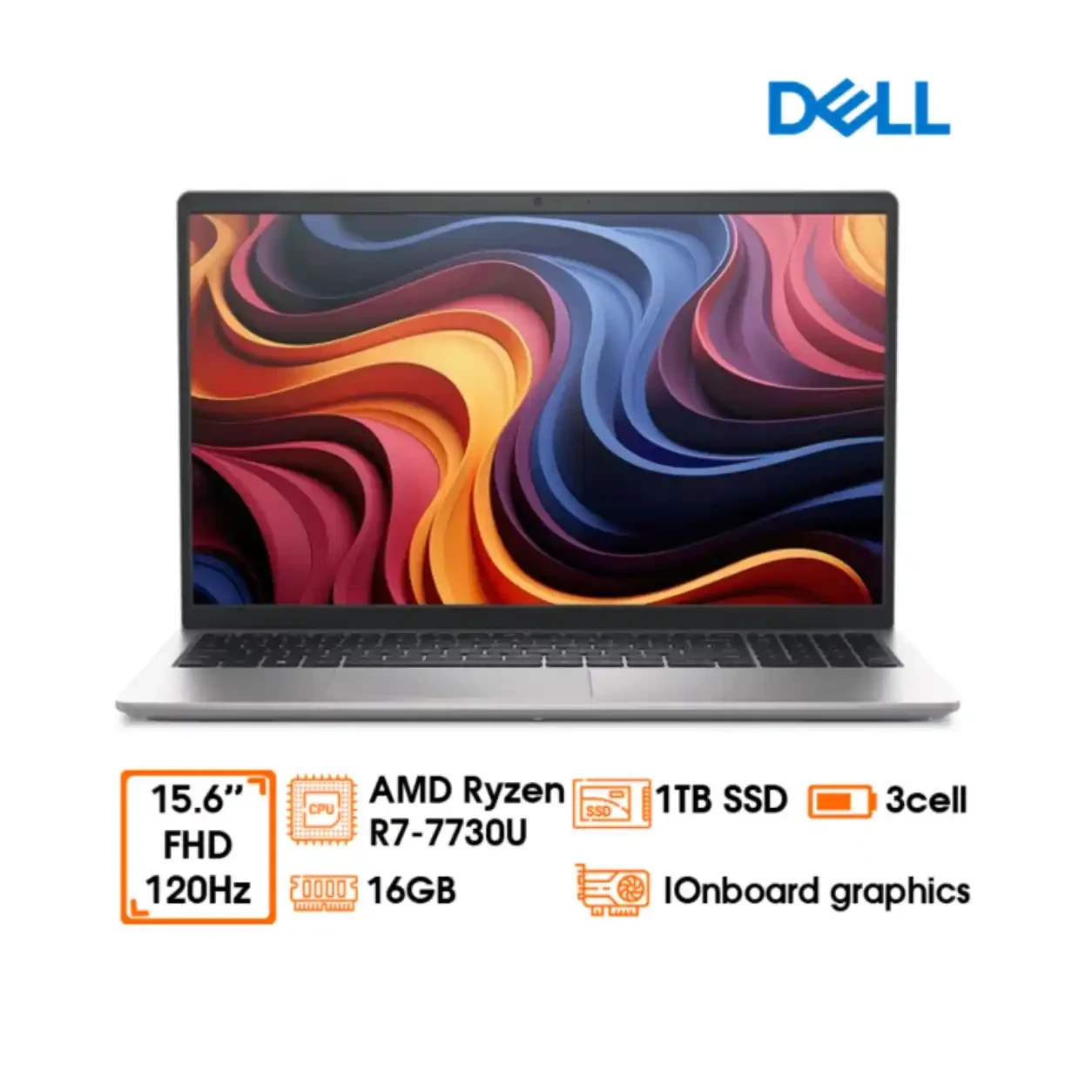 Laptop Dell 15 DC15255 X9YM41 – Ryzen 7, RAM 16 GB, SSD 1 TB