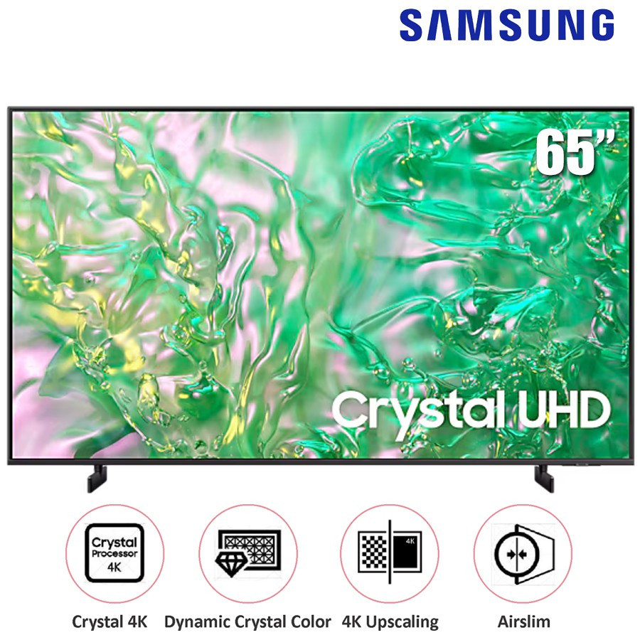 TV Samsung 65-inch DU8000 - 4K, chip Crystal 4K, Dynamic Crystal Color, AirSlim 27mm ( Model 2024 - NEW)