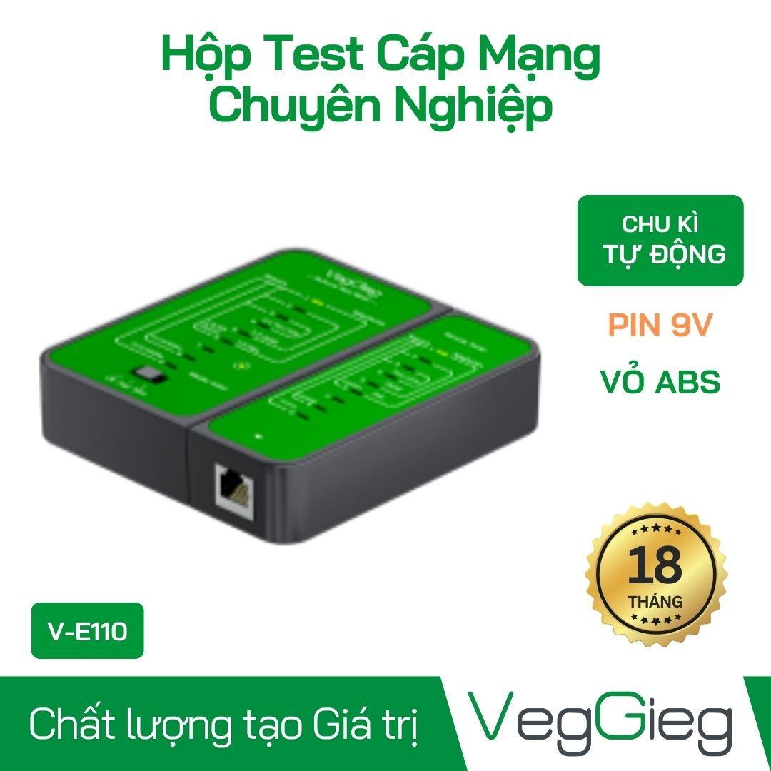 Máy test mạng RJ45/RJ11/POE Veggieg V-E110