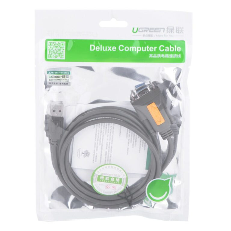 Dây cáp COM USB 2.0 sang DB9 RS-232 UGREEN CR104