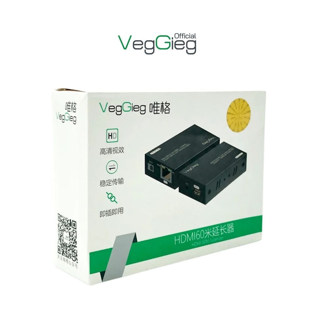 Bộ khuyếch đại tín hiệu HDMI qua lan 60M VEGGIEG (HDTV Network Extender)