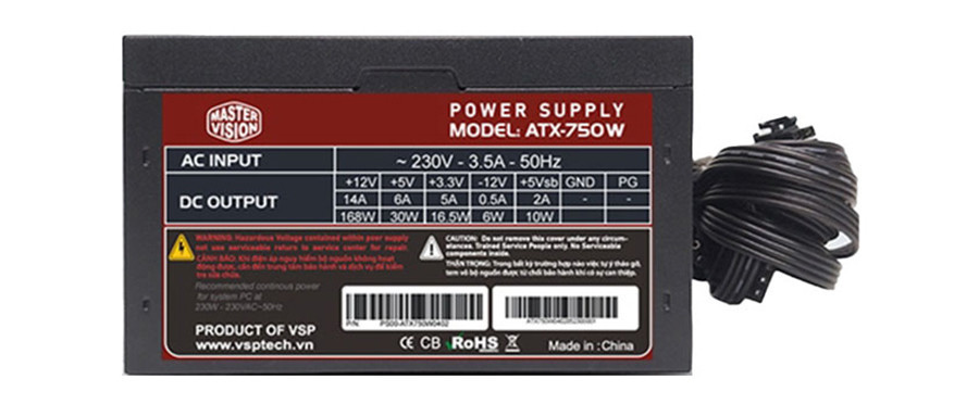 Nguồn VSP Master Vision ATX-750W (CST 230W)
