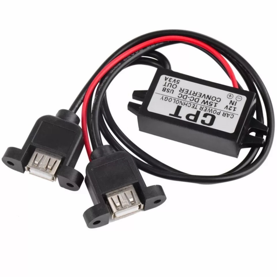 Bộ chuyển đổi nguồn 12v sang 5v cổng usb